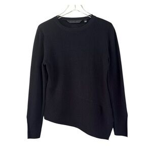 Harley Davidson Moto Women's Asymmetrical Long Sleeve Black Sweater Size Medium